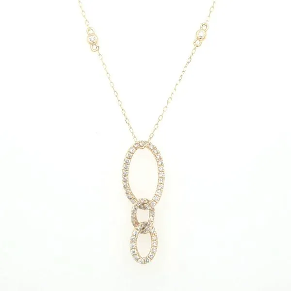 14kt YG Diamond Chain Link Necklace similar item image