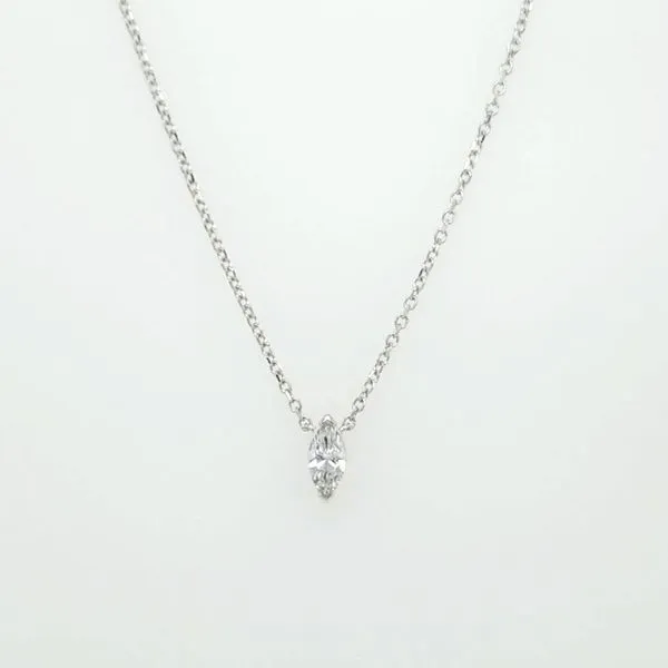 14kt WG .25ct Lab Grown Diamond Solitaire Pendant Image 2 Carroll's Jewelers Doylestown, PA
