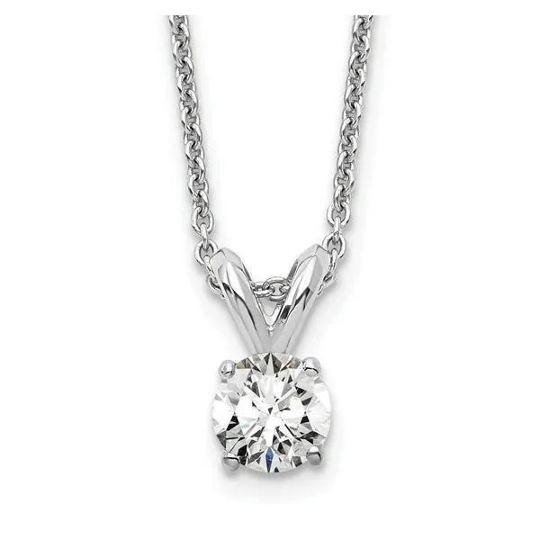 14kt WG .25ct Lab Grown Diamond Solitaire Pendant Carroll's Jewelers Doylestown, PA