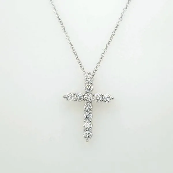 14kt WG 1ct TW Lab Grown Diamond Cross Carroll's Jewelers Doylestown, PA