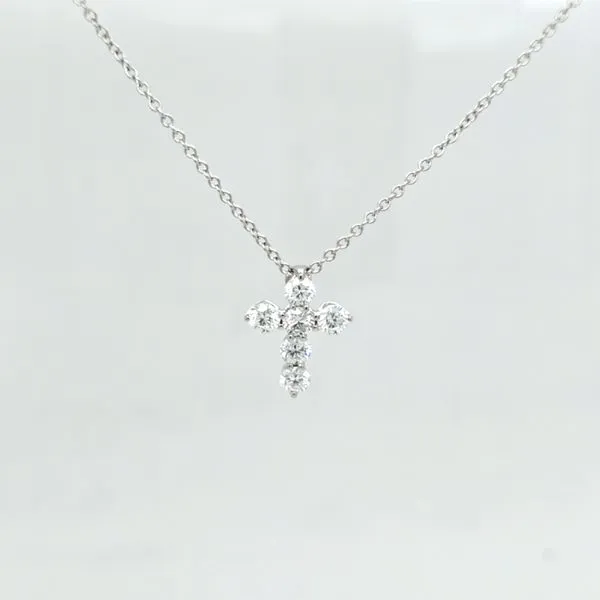 14kt WG Diamond Cross Pendant Carroll's Jewelers Doylestown, PA