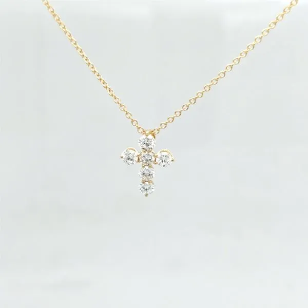 14kt YG Diamond Cross Pendant Carroll's Jewelers Doylestown, PA