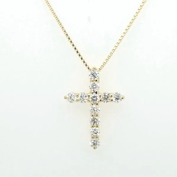 14kt YG .33ct TW Lab grown Diamond Cross