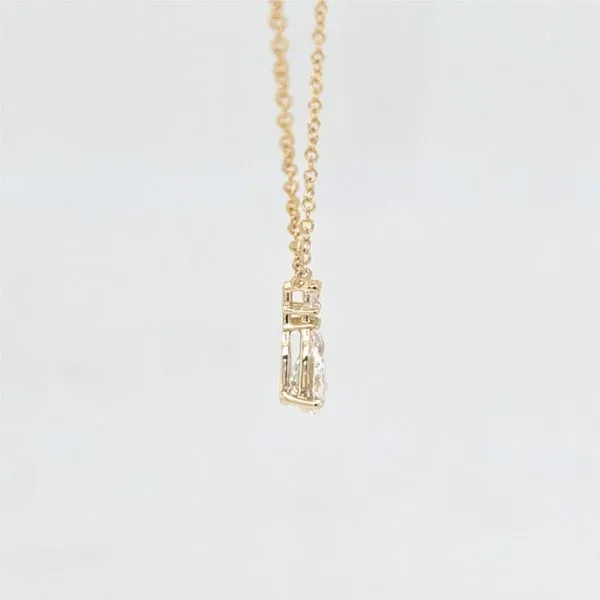 14kt YG Lab Grown Diamond 2 stone pendant