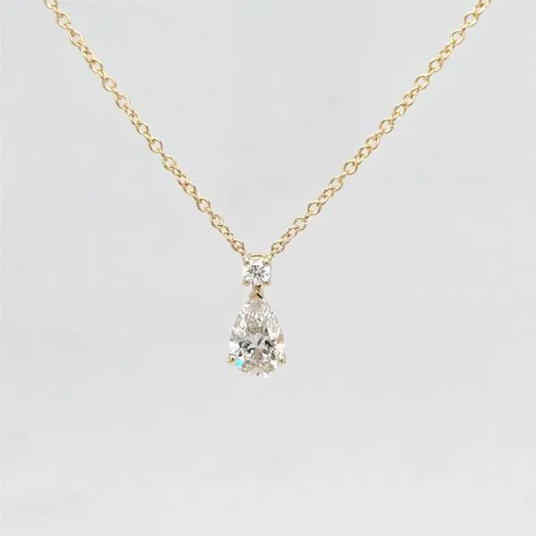 14kt YG Lab Grown Diamond 2 stone pendant