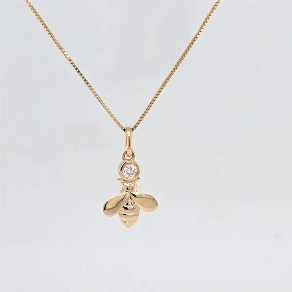 14kt YG Bee Pendant with Diamond
