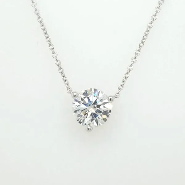 14kt WG 2.18ct. Lab Grown diamond solitaire pendant