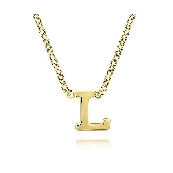 14kt YG Initial L Pendant