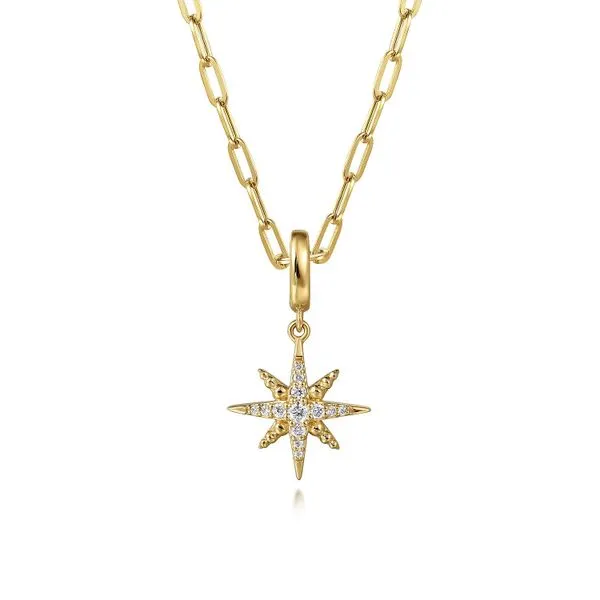 Gabriel 14kt YG Diamond Star Charm