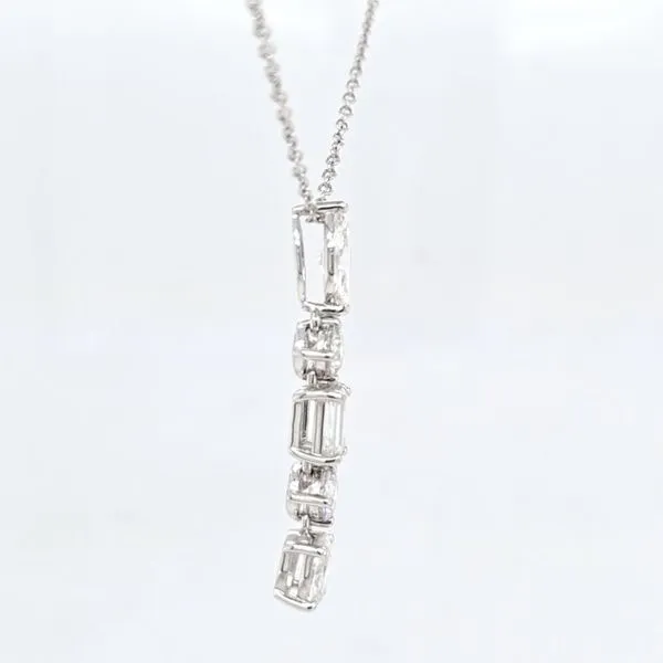 14kt WG 2ct TW LG Diamond Drop Pendant Image 2 Carroll's Jewelers Doylestown, PA