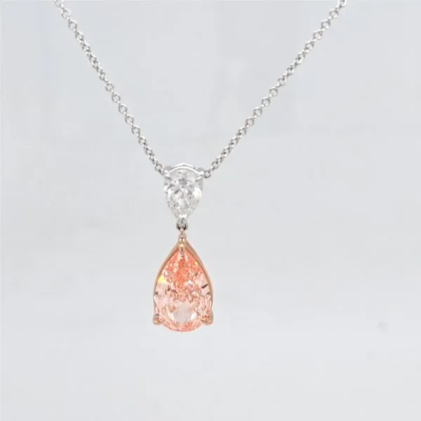 White and Rose Gold LG Pink Diamond Necklace Image 2 Carroll's Jewelers Doylestown, PA