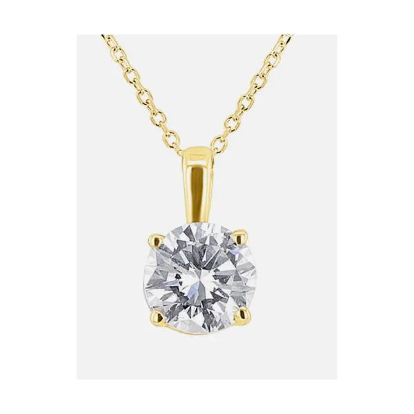 14kt WG 1ct Lab Grown Diamond Solitaire Pendant Carroll's Jewelers Doylestown, PA