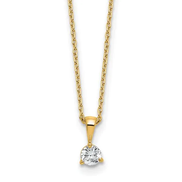 14kt YG .25ct TW Lab Grown Diamond Solitaire Pendant Carroll's Jewelers Doylestown, PA