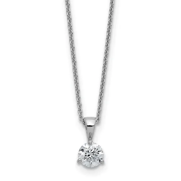 14kt WG .25ct Lab Grown Diamond Solitaire necklace Carroll's Jewelers Doylestown, PA