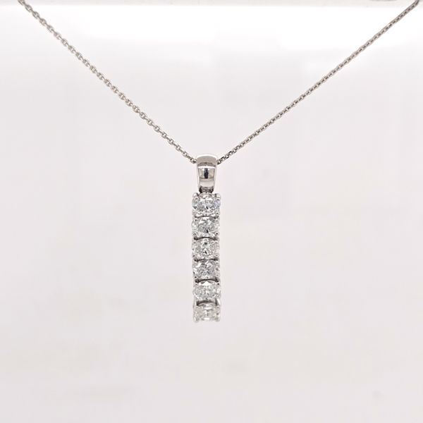 14kt WG 1.20TW Oval Diamond Pendant Carroll's Jewelers Doylestown, PA
