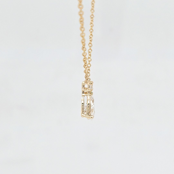 14kt YG LG Diamond 2 stone Pendant Image 2 Carroll's Jewelers Doylestown, PA