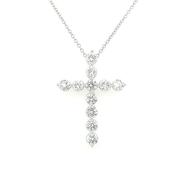 14kt WG 2.00ct TW Lab Grown Diamond Cross Carroll's Jewelers Doylestown, PA