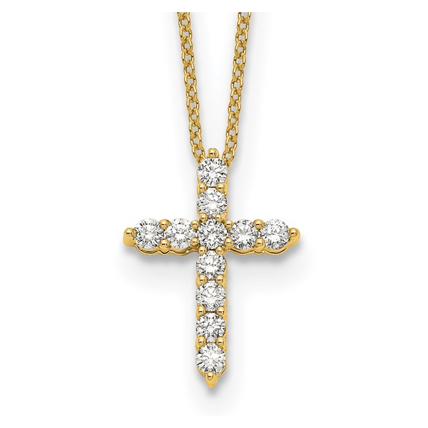 14kt YG LG Diamond Cross Carroll's Jewelers Doylestown, PA