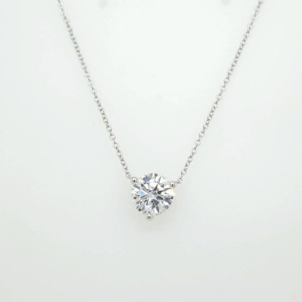 14kt WG 1ct Lab Grown Diamond Solitaire Pendant Carroll's Jewelers Doylestown, PA