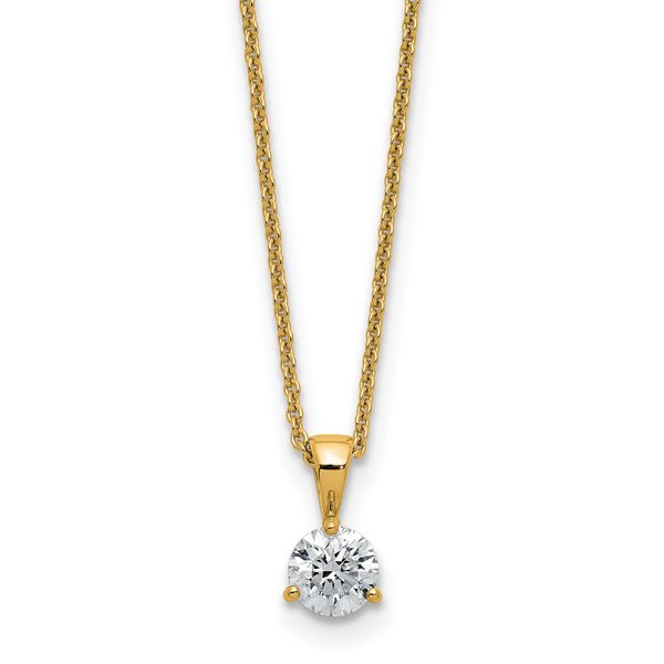 14kt YG .50ct Lab Diamond Solitaire Pendant Carroll's Jewelers Doylestown, PA