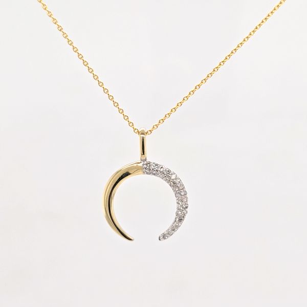 Diamond Upside Down Crescent Pendant Carroll's Jewelers Doylestown, PA