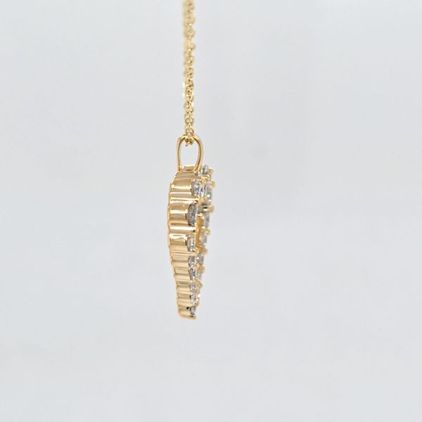 Yellow Gold Diamond Heart Pendant Image 2 Carroll's Jewelers Doylestown, PA