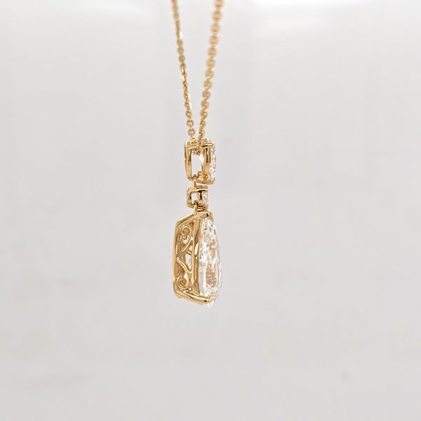 14kt YG 4.11TW LG Diamond Drop Pendant Image 2 Carroll's Jewelers Doylestown, PA