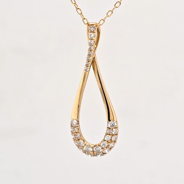 Teardrop Fashion Pendant with Diamonds Image 2 Carroll's Jewelers Doylestown, PA