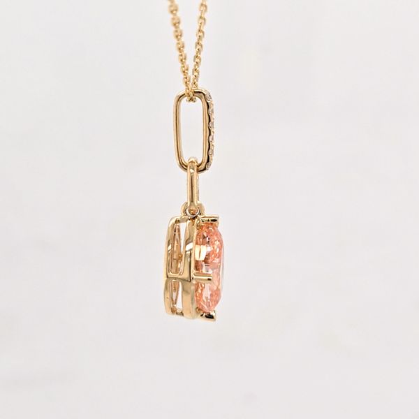 LG Pink Diamond Solitaire Pendant Image 2 Carroll's Jewelers Doylestown, PA