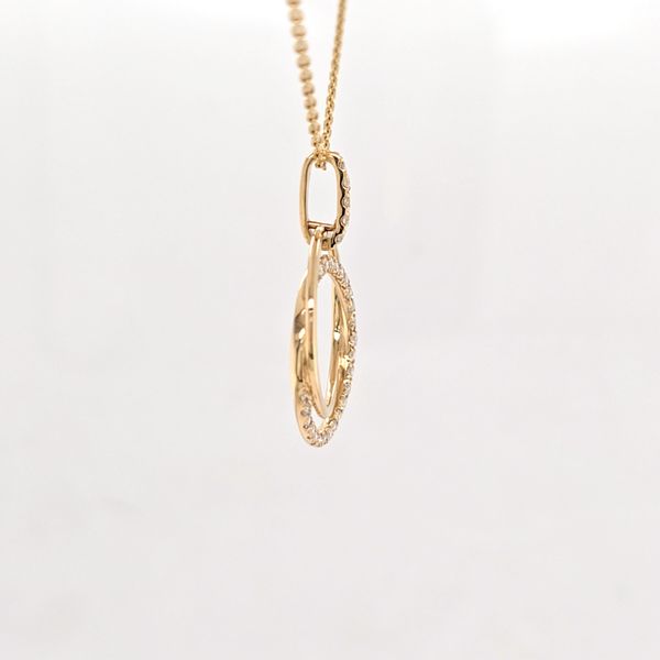 14kt 2 Circle Diamond Necklace Image 2 Carroll's Jewelers Doylestown, PA
