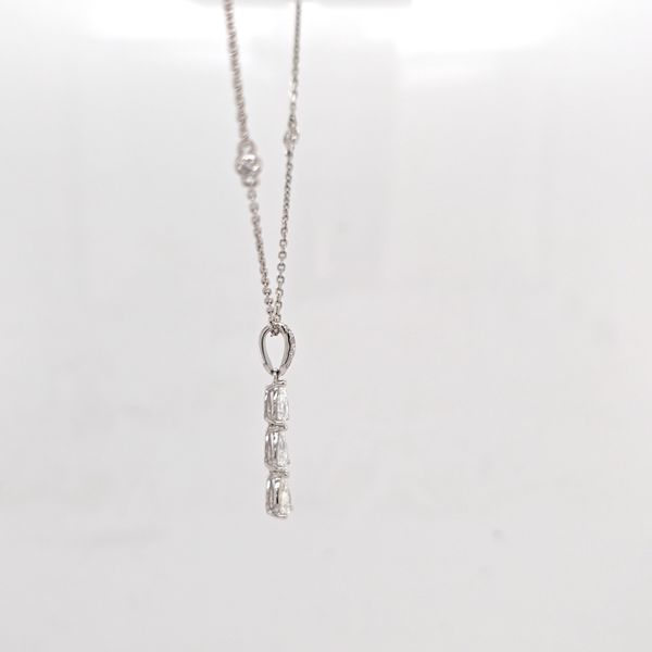 Pear Shape Diamond Drop Necklace Image 3 Carroll's Jewelers Doylestown, PA