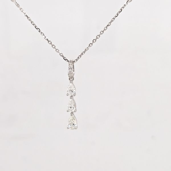 Pear Shape Diamond Drop Necklace Carroll's Jewelers Doylestown, PA