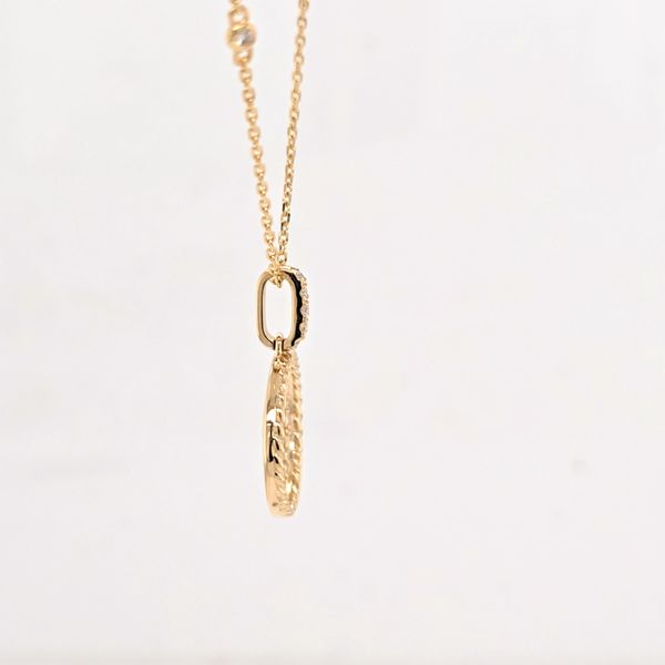 Pave Diamond Circle Necklace Image 2 Carroll's Jewelers Doylestown, PA