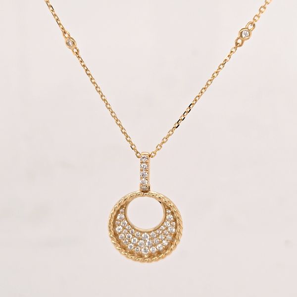 Pave Diamond Circle Necklace Carroll's Jewelers Doylestown, PA