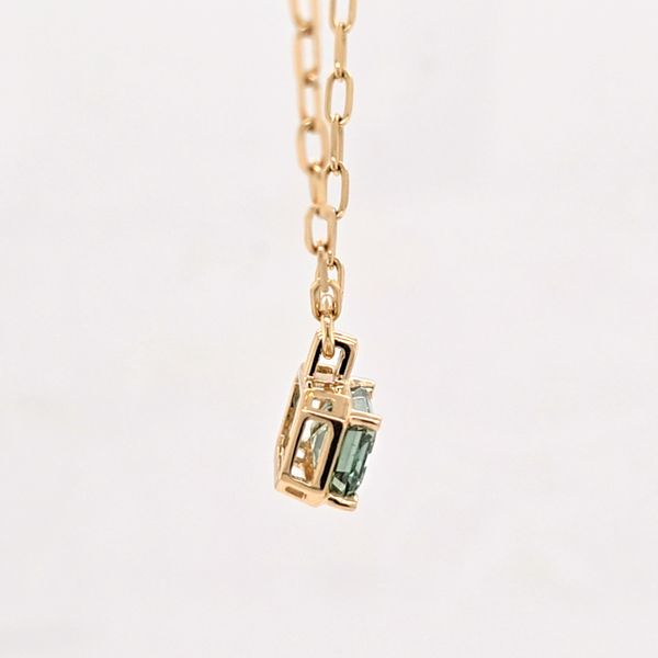 Green Diamond Solitaire Necklace Image 3 Carroll's Jewelers Doylestown, PA