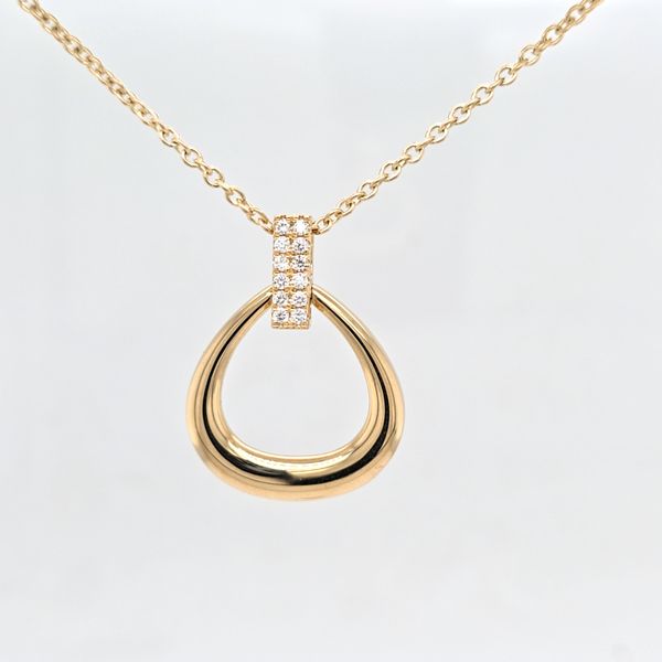 14kt YG Contemporary Necklace with Diamond Accents Carroll's Jewelers Doylestown, PA