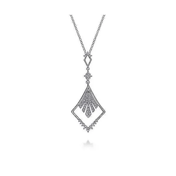 14kt WG Diamond Drop Necklace Carroll's Jewelers Doylestown, PA