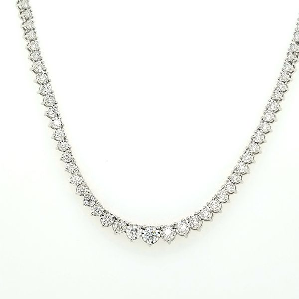 14kt WG 3.00ct TW Lab Grown Diamond tennis necklace Image 2 Carroll's Jewelers Doylestown, PA