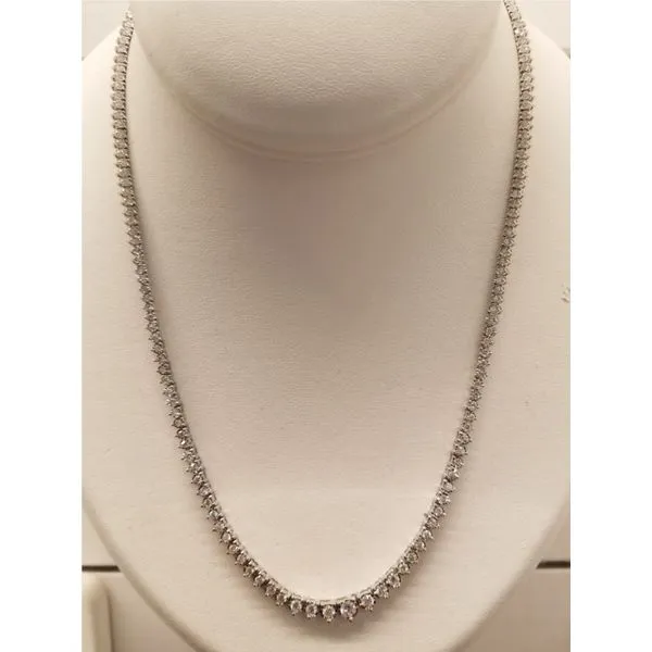 14kt WG 3.00ct TW Lab Grown Diamond tennis necklace
