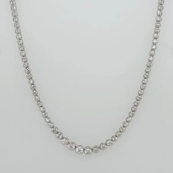 14kt WG 4ct TW Diamomd Tennis necklace Carroll's Jewelers Doylestown, PA