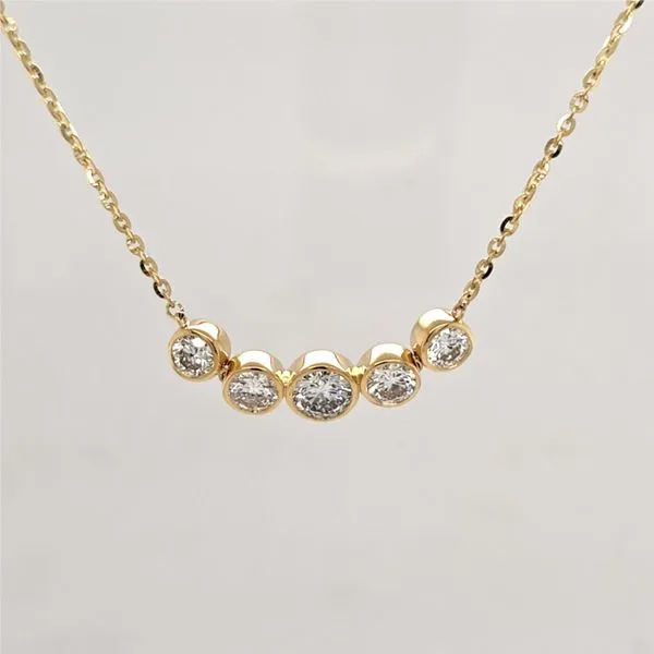 YG LG Bezel Diamond Necklace similar item image