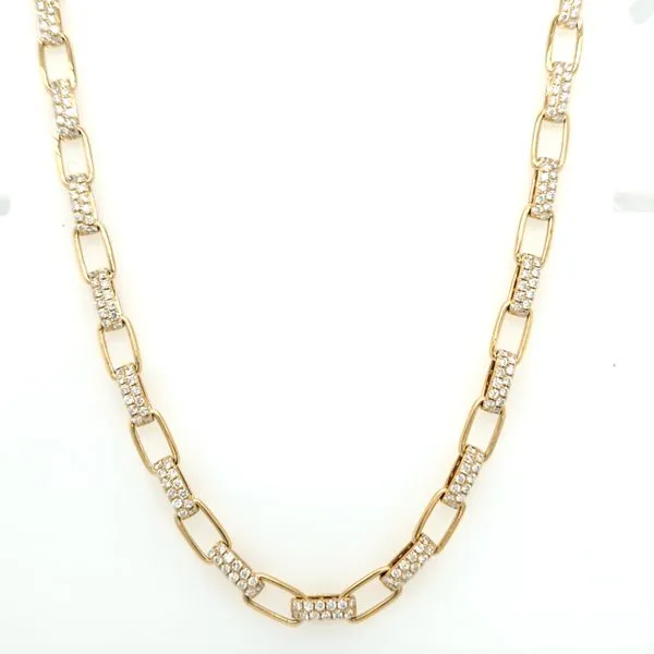 18kt YG Diamond Link Necklace thumb image 2