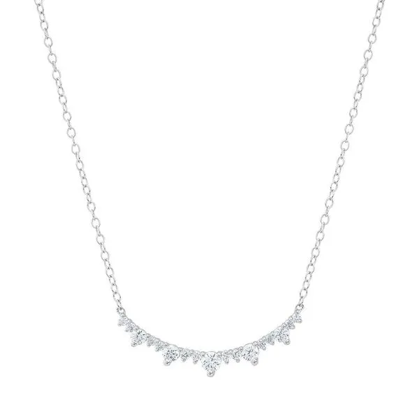 14kt WG Diamond \Bar\ Necklace
