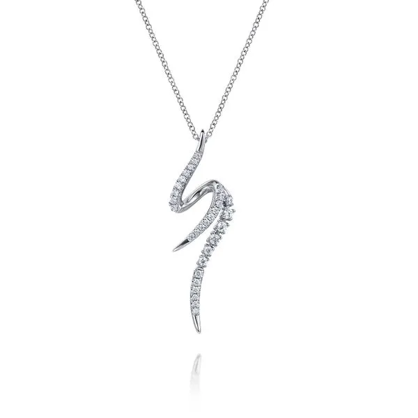 14kt WG Diamond Drop Necklace Carroll's Jewelers Doylestown, PA
