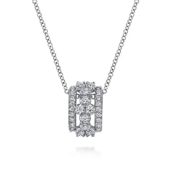 14kt WG Diamond Clover Necklace Carroll's Jewelers Doylestown, PA