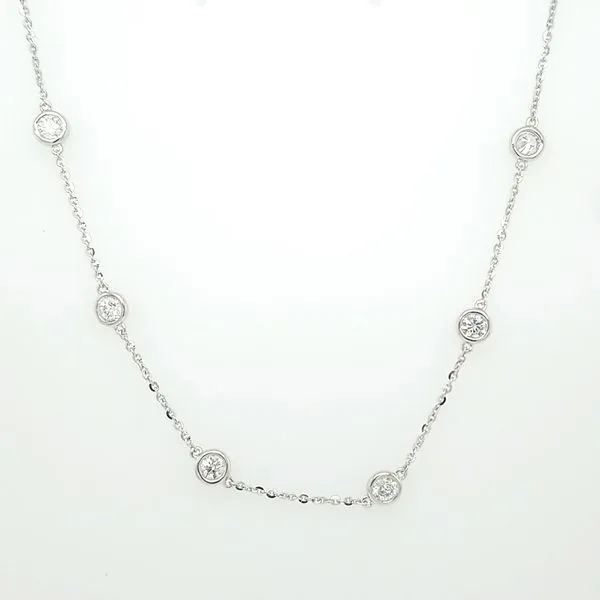 14tk WG 2.00ct TW Lab Grown Diamond Station necklace Carroll's Jewelers Doylestown, PA