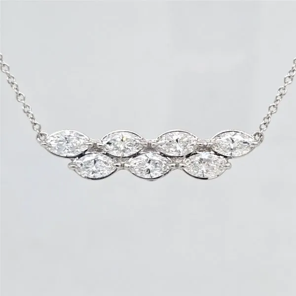 14kt WG LG Marquise Diamond Necklace Carroll's Jewelers Doylestown, PA