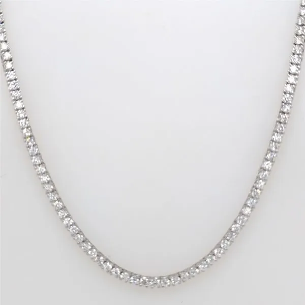 14kt WG 7Ct LG Diamond Tennis Necklace Carroll's Jewelers Doylestown, PA