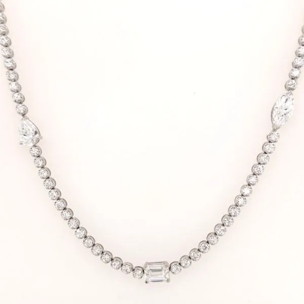 14kt WG 6ct TW LG Diamond Tennis necklace Image 2 Carroll's Jewelers Doylestown, PA