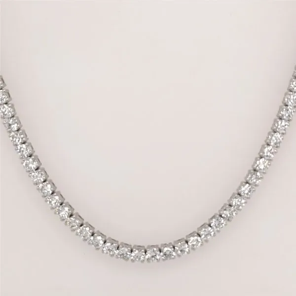14kt WG 10ct TW LG Diamond Tennis Necklace Image 2 Carroll's Jewelers Doylestown, PA